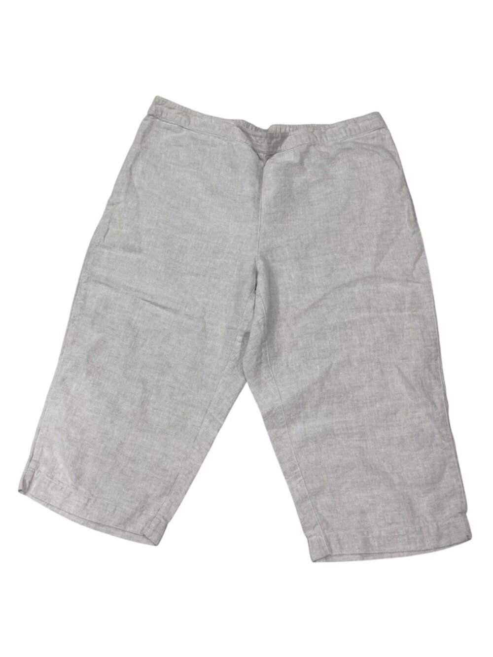 Chico's Linen Capri Pants Women's Size 3 (US 16) Khaki Color Lightweight Beachy